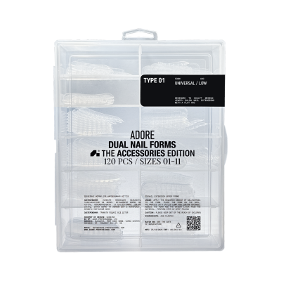 верхні форми для нарощування DUAL NAIL FORMS 120шт – Type 1| low arc
