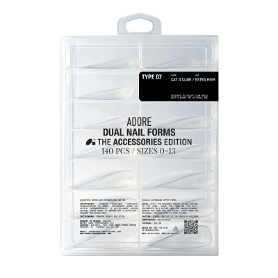 верхні форми для нарощування довгих кігтів Dual Nail Forms 140шт (Type 7) – cat’s claw