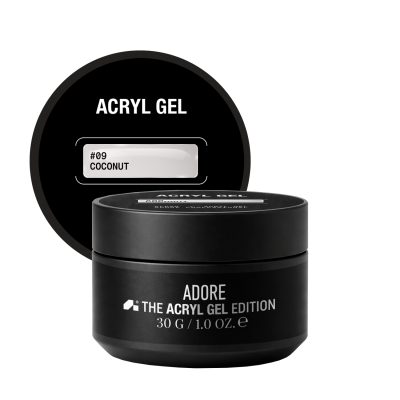 камуфлюючий акрил-гель для нарощування нігтів ADORE PROFESSIONAL Acryl Gel 30ml №09 - сoconut
