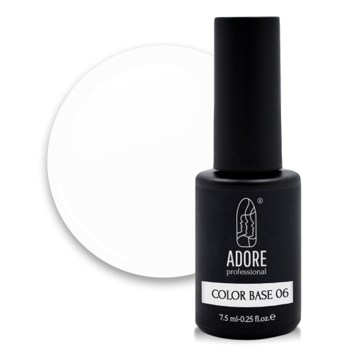 кольорова база для нігтів ADORE professional 7,5ml №06 - white