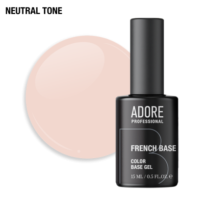камуфлююча база для нігтів French Base  ADORE PROFESSIONAL 15ml №21 - almond