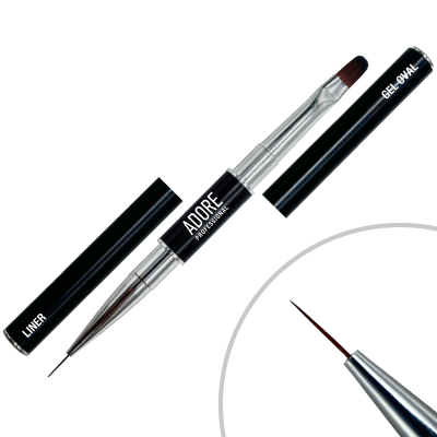 Пензель двосторонній для гелю Gel Oval & Liner 