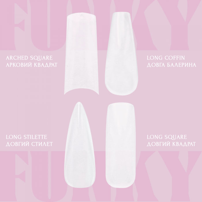 гелеві тіпси для нарощування нігтів Gel Nail Tips