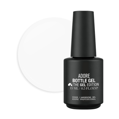 середньо густий гель для зміцнення нігтів ADORE PROFESSIONAL Bottle Gel 15мл №01 - milky