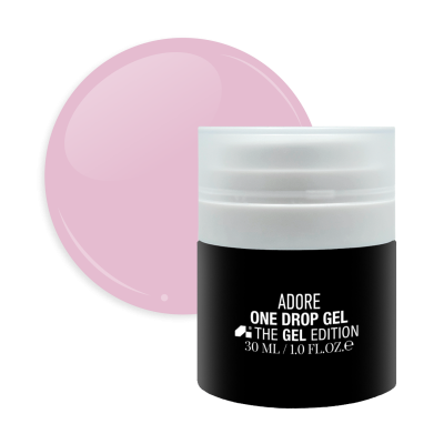 густий гель для нарощування нігтів ADORE PROFESSIONAL one Drop Gel 30г №01 – pink kiss
