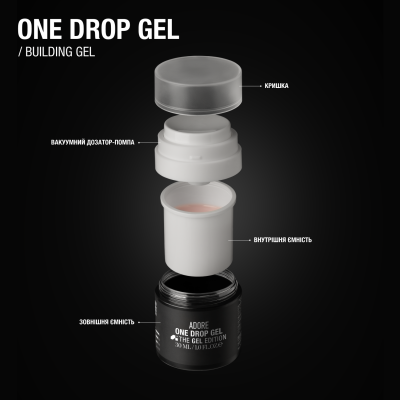 густий гель для нарощування нігтів one Drop Gel 