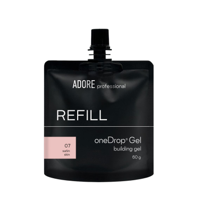 густий гель для нарощування нігтів (рефіл) ADORE PROFESSIONAL one Drop Gel 60г №07 - satin skin