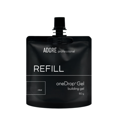 густий гель для нарощування нігтів (рефіл) ADORE PROFESSIONAL one Drop Gel 60г - clear