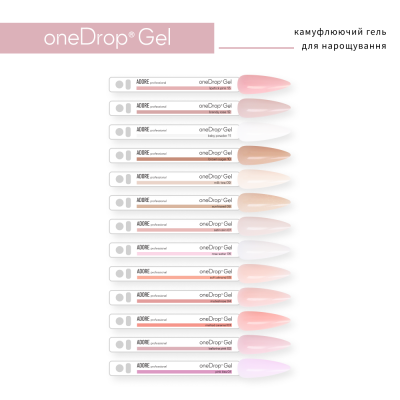густий гель для нарощування нігтів one Drop Gel 