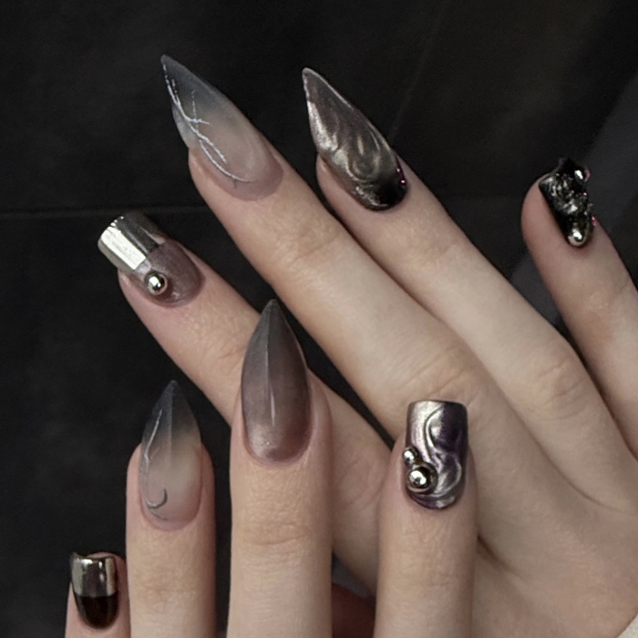 гель-лак  "котяче око" Metal Glass