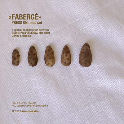 Дизайнерські накладні нігті "Fabergé"