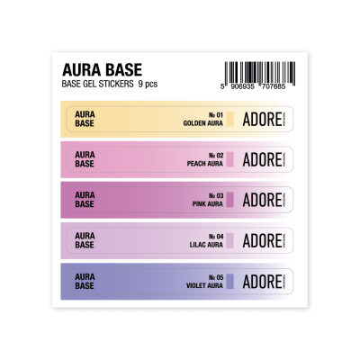 набір наліпок на тіпси Aura Base Stickers 9 шт набір наліпок на тіпси Aura Base Stickers 9 шт
