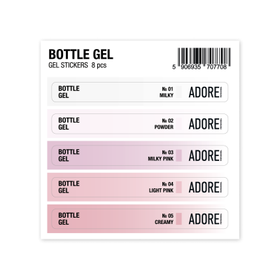 набір наліпок на тіпси Bottle Gel Stickers 8 шт набір наліпок на тіпси Bottle Gel Stickers 8 шт