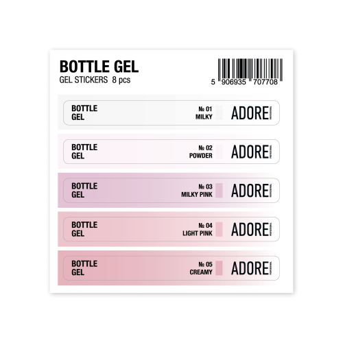 набір наліпок на тіпси Bottle Gel Stickers