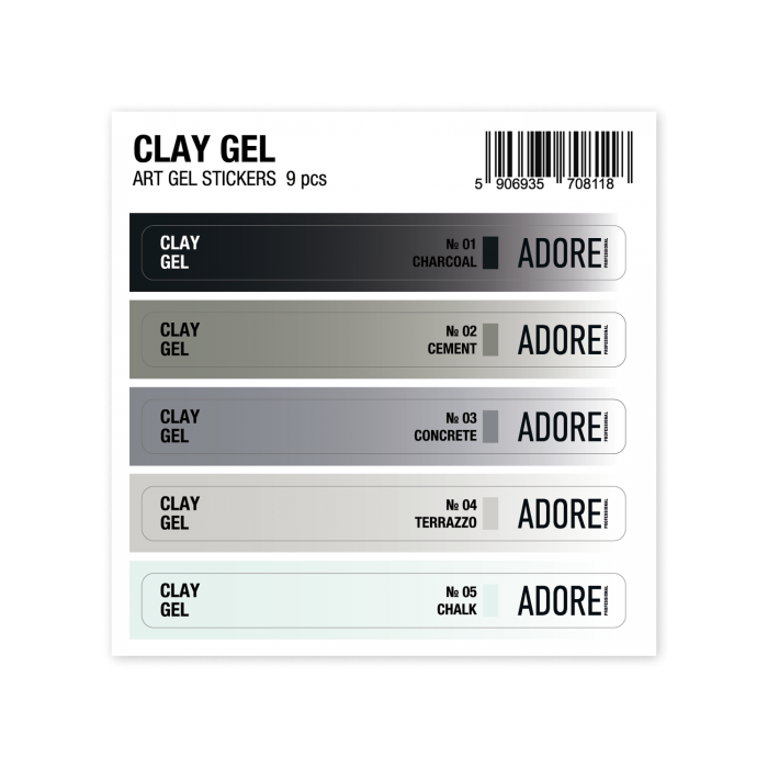 набір наліпок на тіпси Clay Gel Stickers