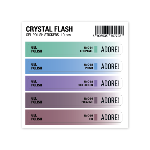 набір наліпок на тіпси Crystal Flash Stickers