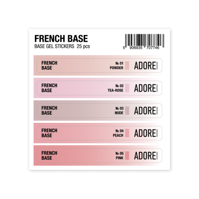 набір наліпок на тіпси French Base Stickers 25 шт набір наліпок на тіпси French Base Stickers 25 шт