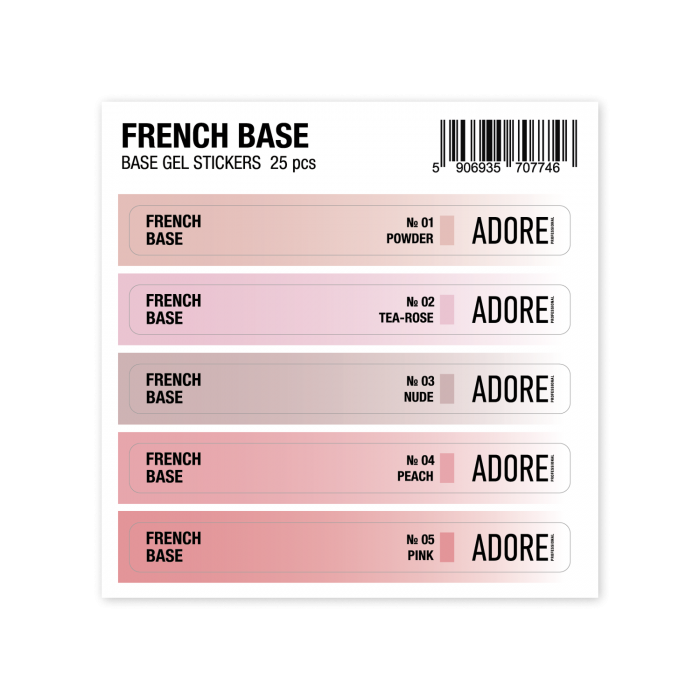 набір наліпок на тіпси French Stickers