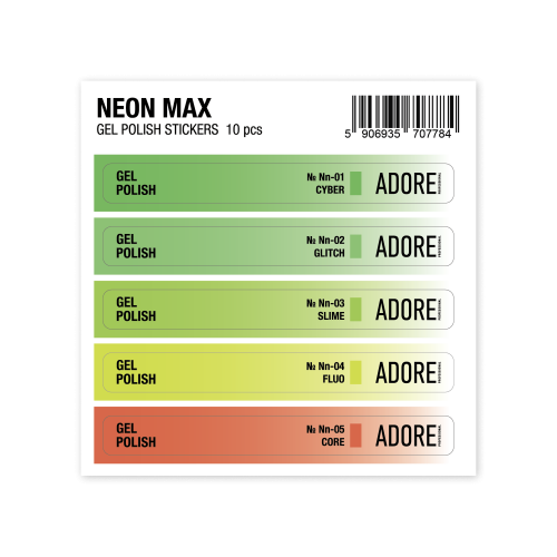 набір наліпок на тіпси Neon Max Stickers