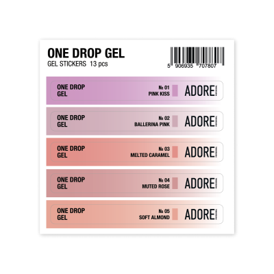 набір наліпок на тіпси One Drop Gel Stickers 13 шт набір наліпок на тіпси One Drop Gel Stickers 13 шт