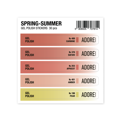 набір наліпок на тіпси Spring-Summer Gel Polish Stickers 30 шт набір наліпок на тіпси Spring-Summer Gel Polish Stickers 30 шт