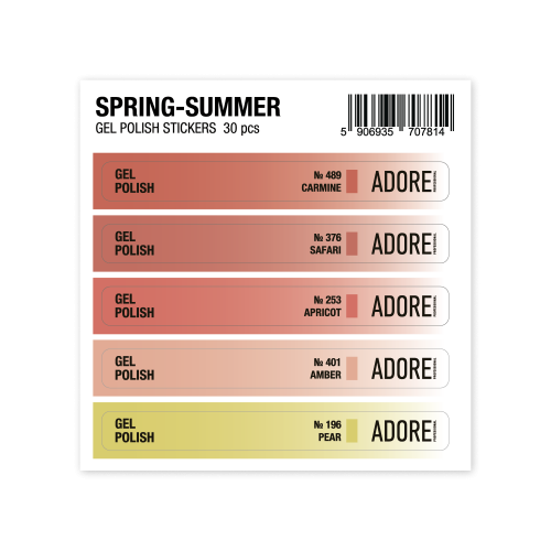 набір наліпок на тіпси Spring-Summer Stickers