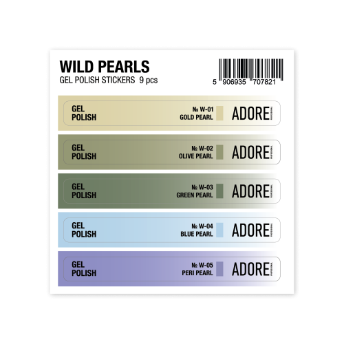 набір наліпок на тіпси Wild Pearls Stickers