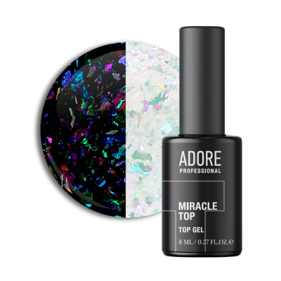  топ для гель-лаку з пластівцями Юкі MIRACLE TOP 8ml №09 - blue yuki