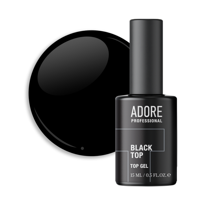 топ для нігтів вітражний чорний Black Top