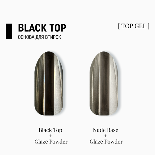топ для нігтів вітражний чорний Black Top