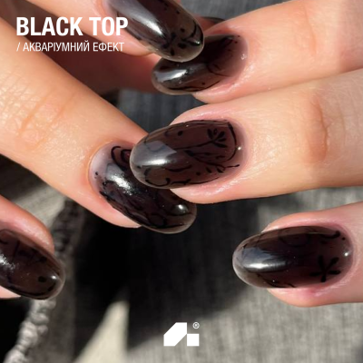 топ для нігтів вітражний чорний Black Top