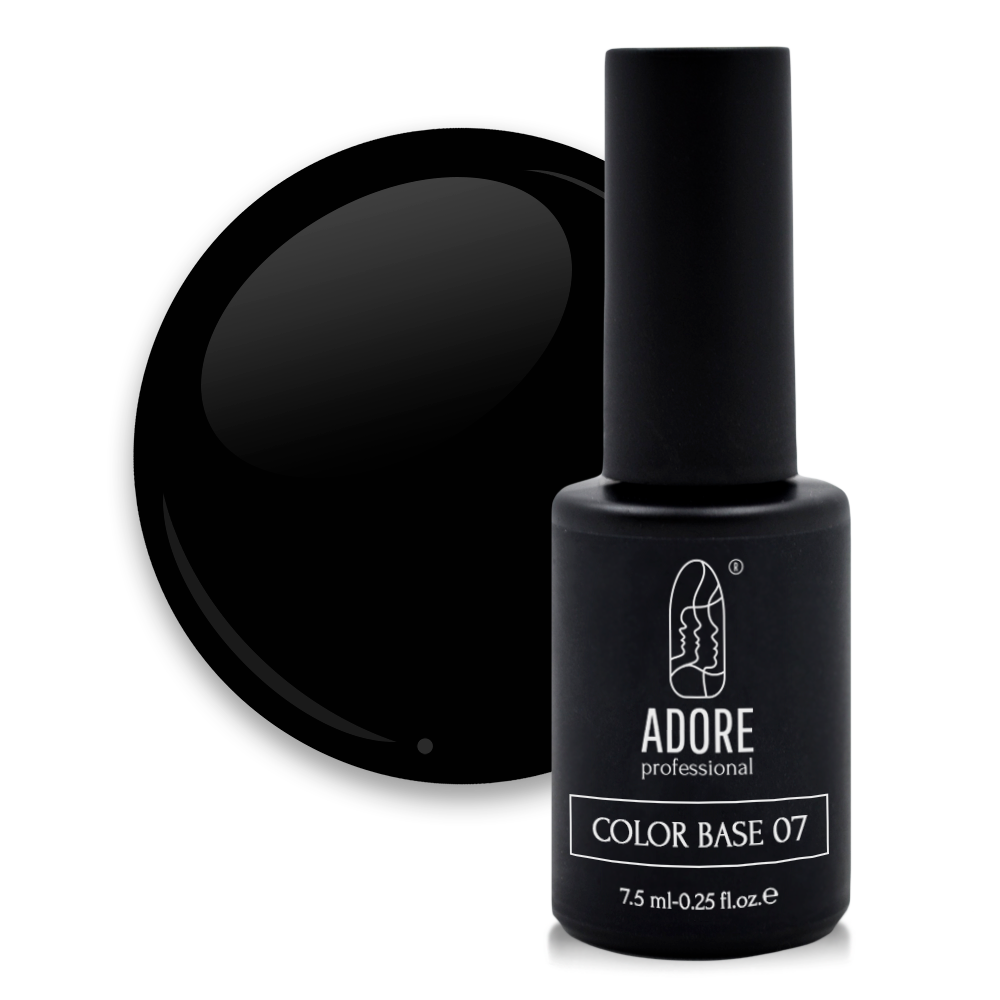 кольорова база для нігтів ADORE professional 7,5ml №07 - black
