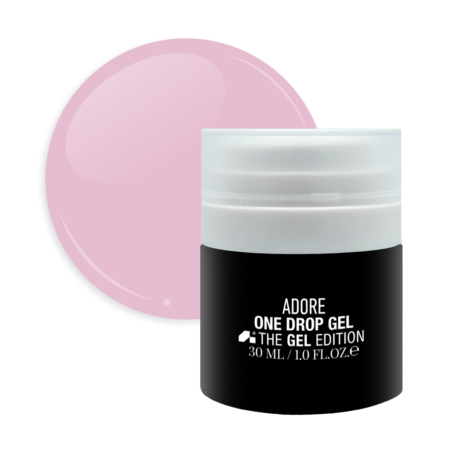густий гель для нарощування нігтів ADORE PROFESSIONAL one Drop Gel 30г №01 – pink kiss