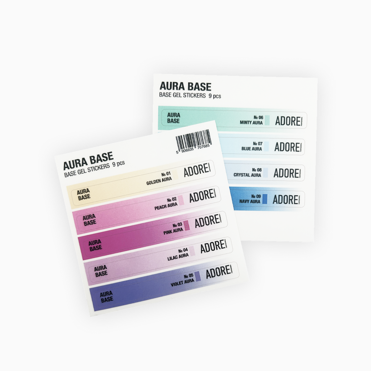 набір наліпок на тіпси Aura Stickers