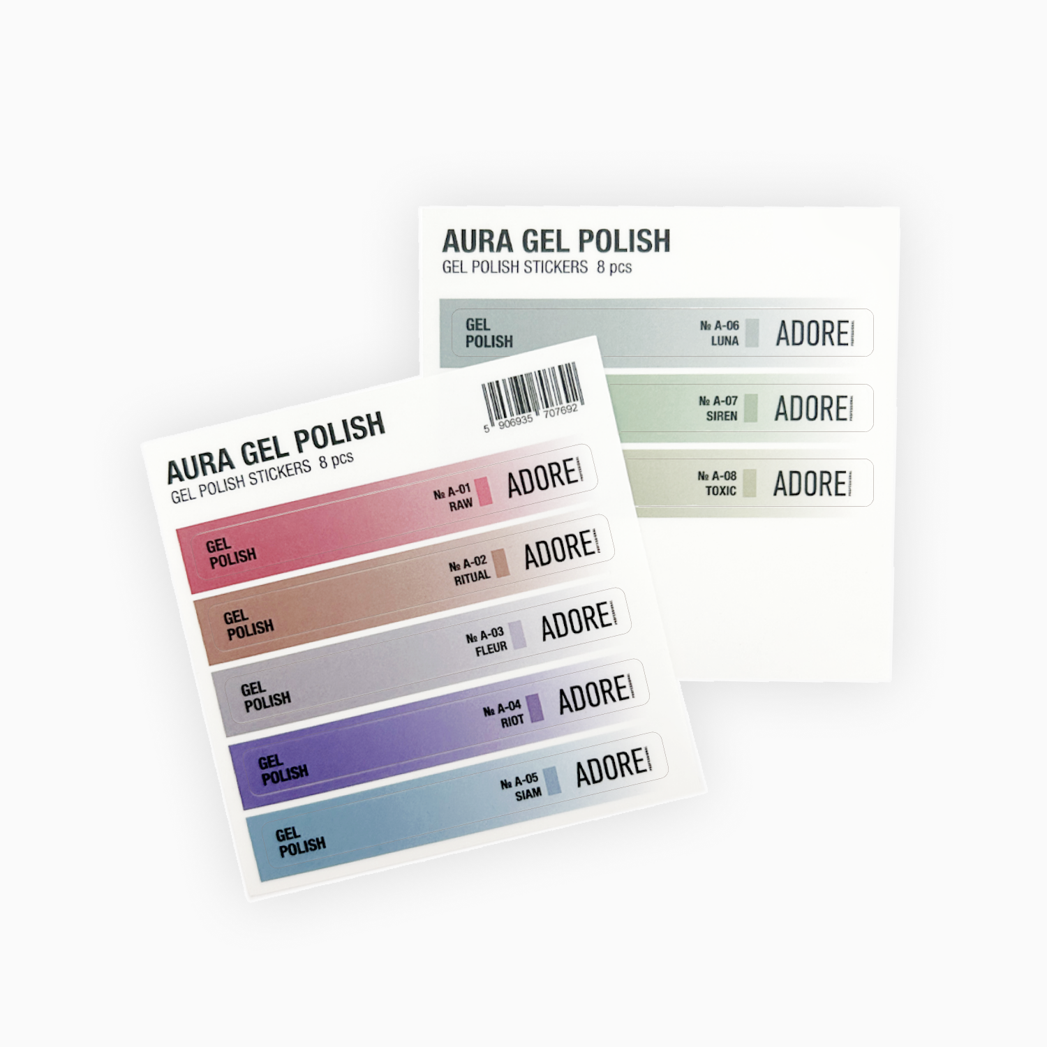 набір наліпок на тіпси Aura Stickers