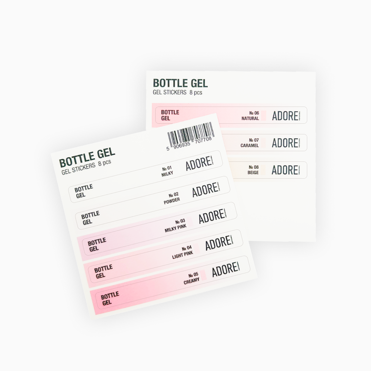 набір наліпок на тіпси Bottle Gel Stickers