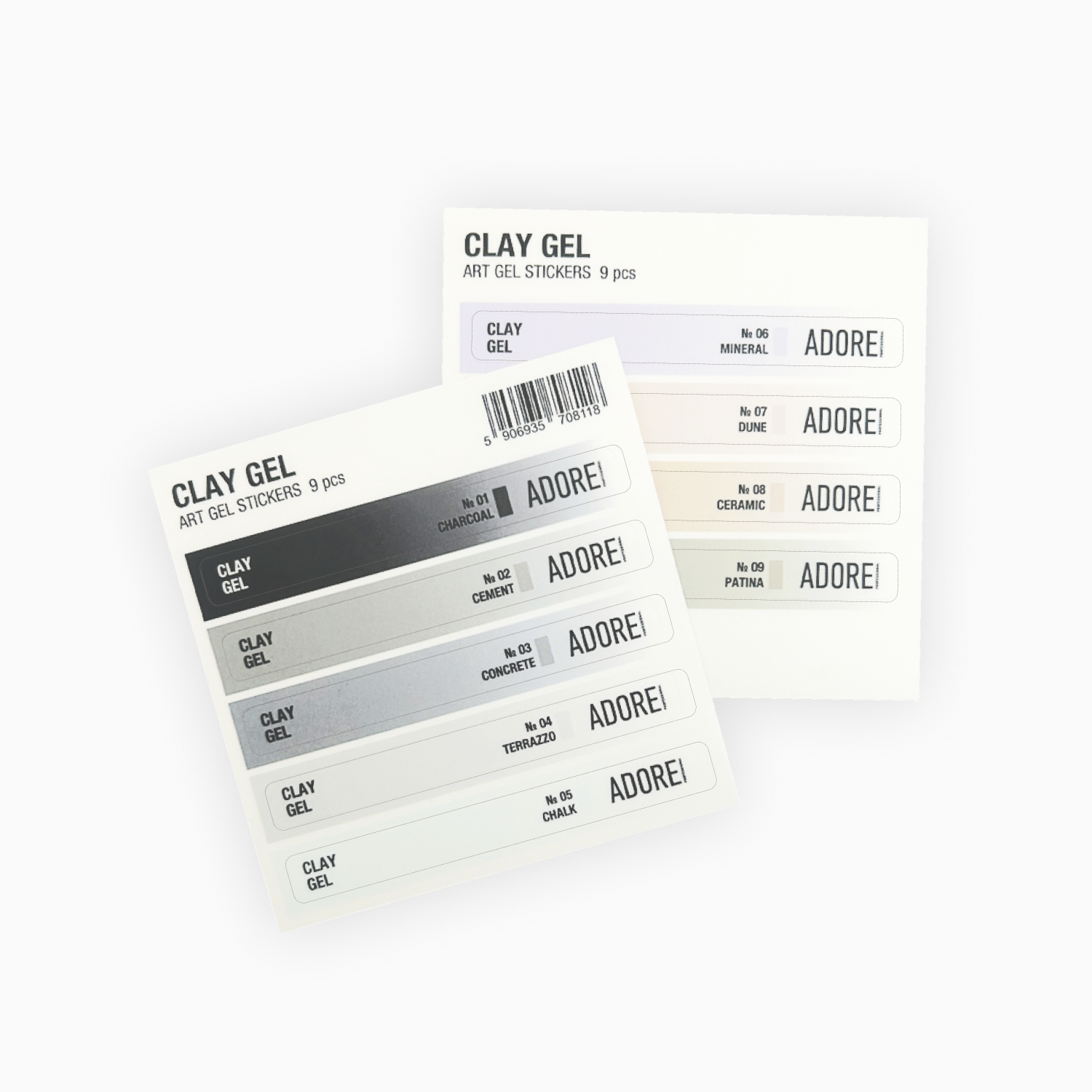 набір наліпок на тіпси Clay Gel Stickers