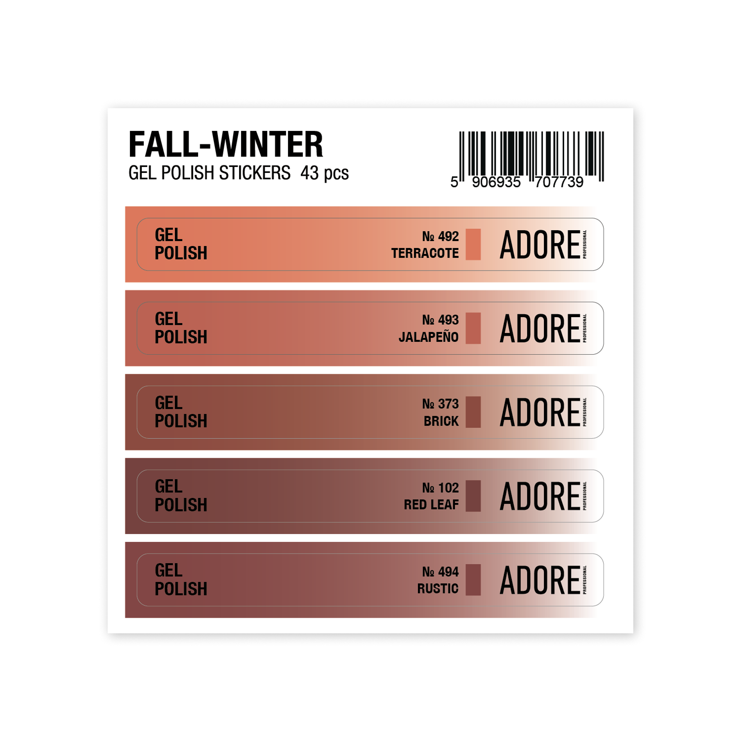 набір наліпок на тіпси Fall-Winter Stickers