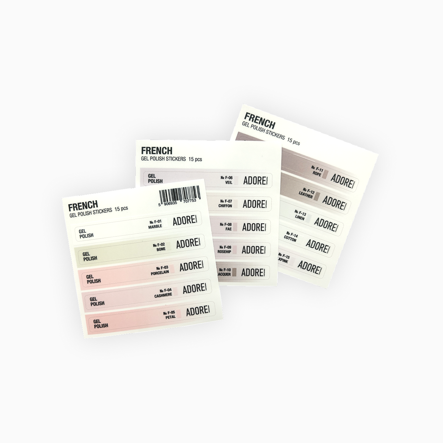 набір наліпок на тіпси French Stickers