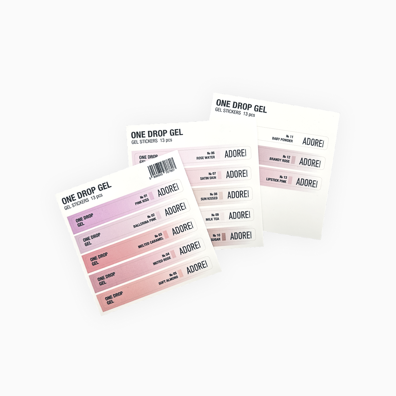 набір наліпок на тіпси One Drop Gel Stickers