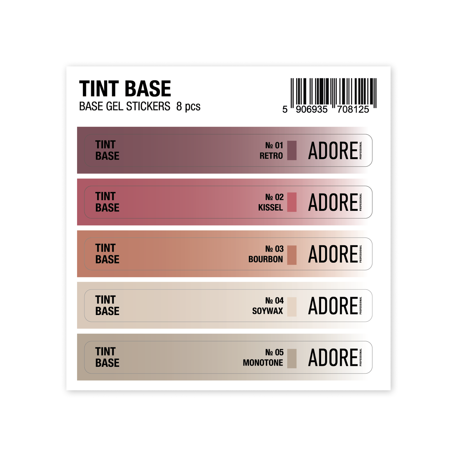 набір наліпок на тіпси Tint Stickers