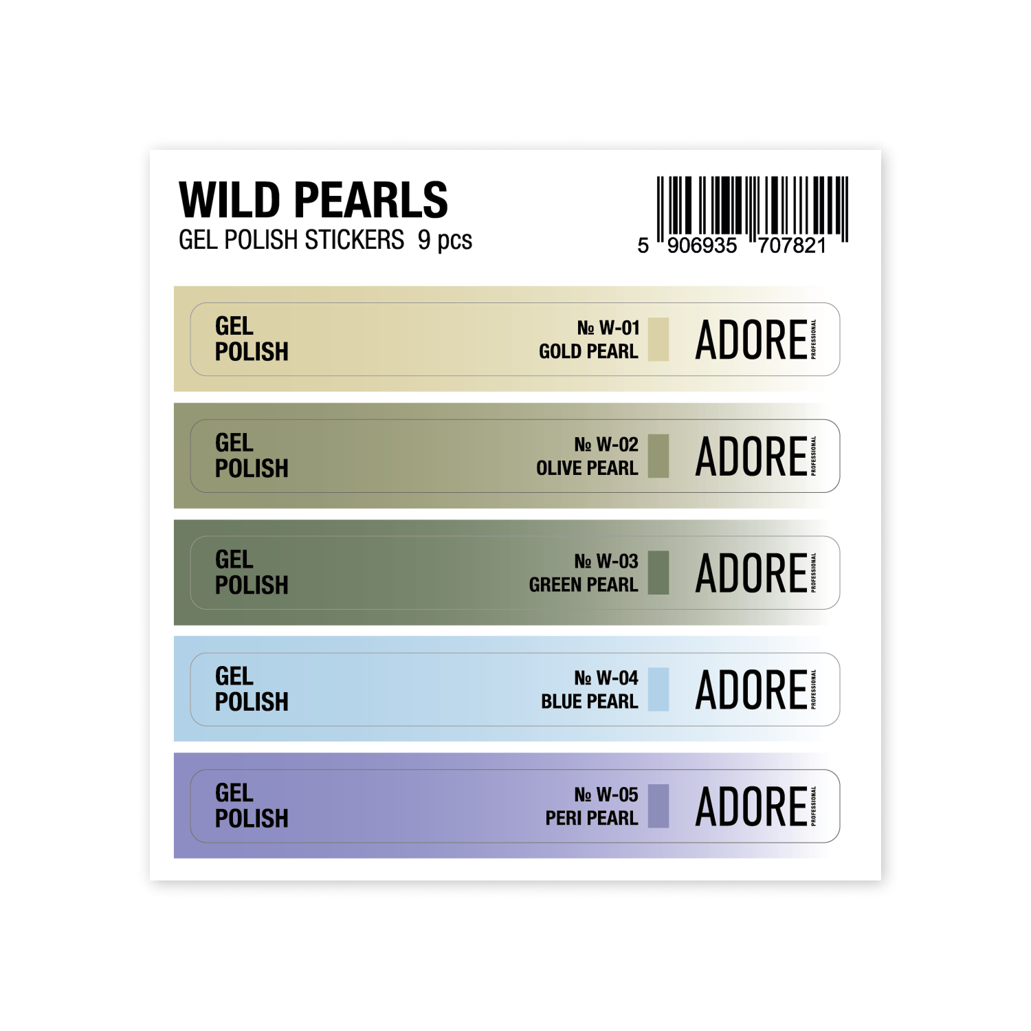 набір наліпок на тіпси Wild Pearls Stickers