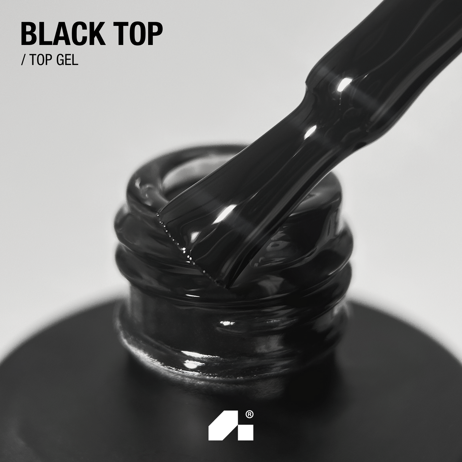 топ для нігтів вітражний чорний Black Top